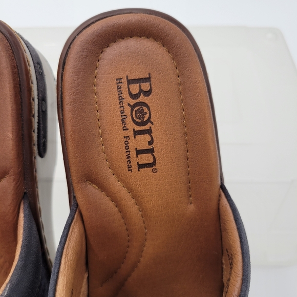 Womans Born Bandy Southwest Blanket Clog Blues Size 6 Leather/Fabric - Picture 8 of 11